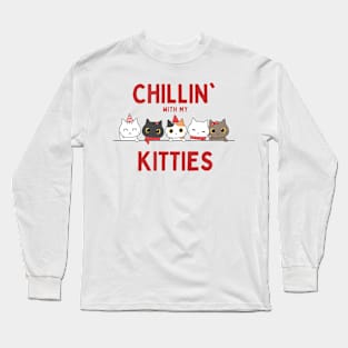 Chill kitty mom Long Sleeve T-Shirt